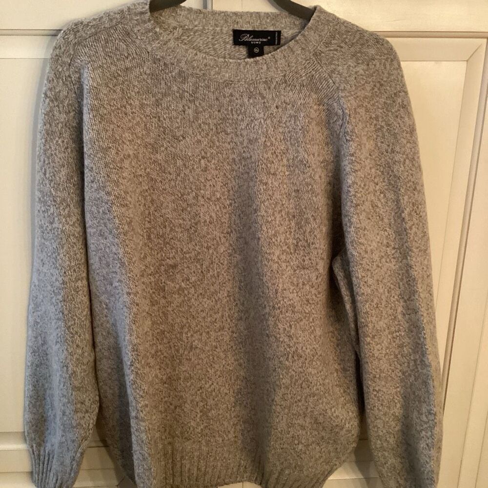 Blumarine UOMO Wool Blend Crew Neck Sweater Sz XL Gray Made in Italy